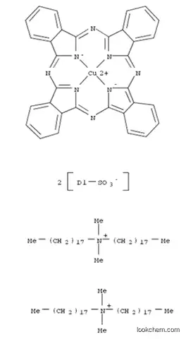 Molecular Structure of 104719-58-6 (1-Octadecanaminium, N,N-dimethyl-N-octadecyl-, [29H,31H-phthalocyanine-C, C-disulfonato(4-)-N29,N30,N31,N32 ]cuprate(2-) (2:1))